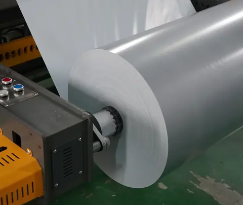 Finished plastic film roll